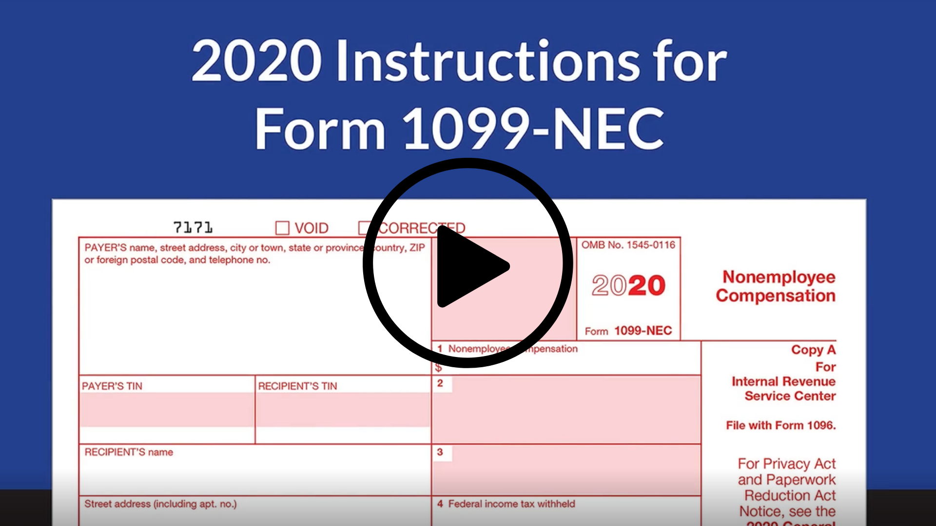 Form 1099 NEC Instructions And Tax Reporting Guide